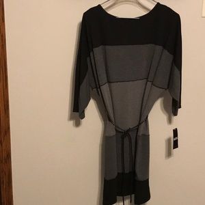 Black and gray dress